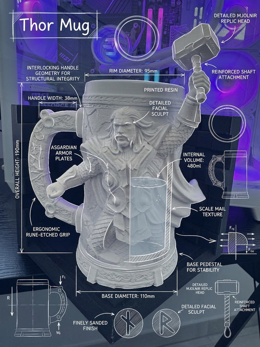 Mjolnir Mug – Thor Inspired Hammer Cup
