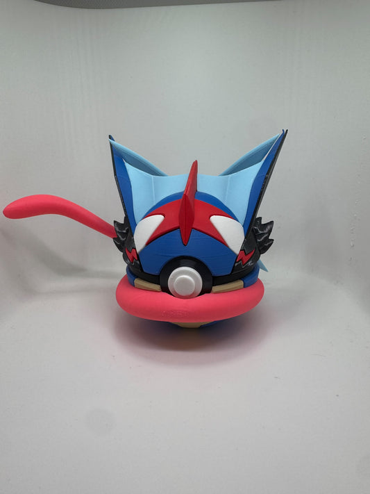 Ash-Greninja Poké Ball Display – 3D Printed Pokémon Collectible